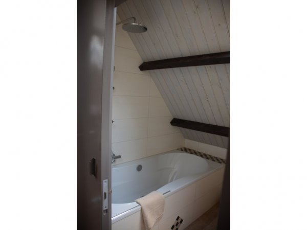 … with bath and rain shower.