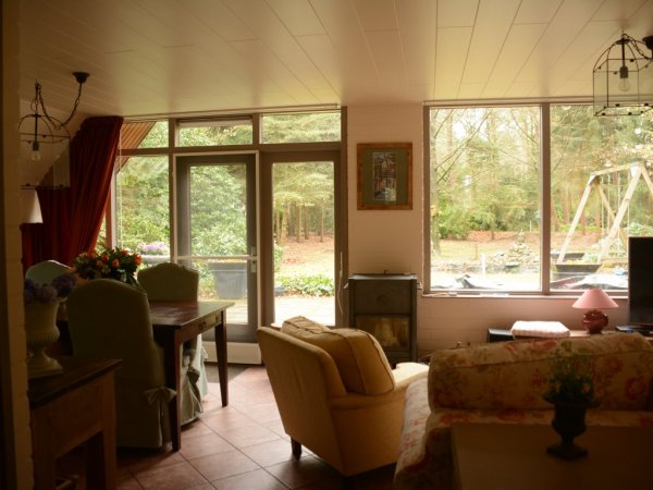 Living room with fire place